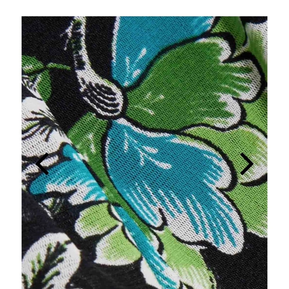 Diane Von Furstenberg Black and Green Floral Dress - Picture 4 of 7